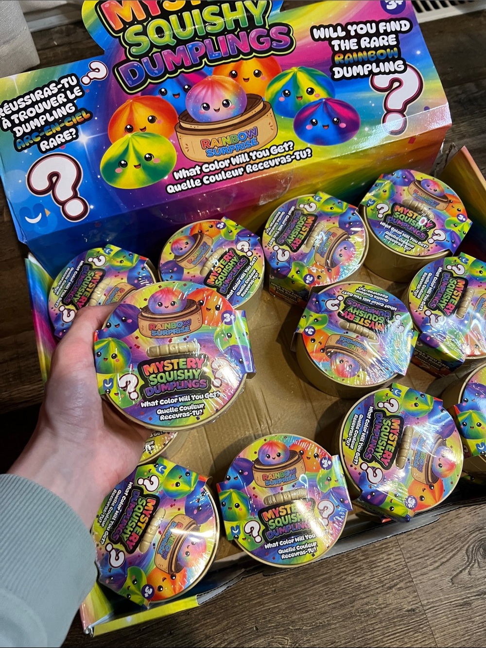Mystery Squishy Dumplings Plush Toy - Rainbow Color
